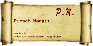 Pirsch Margit névjegykártya